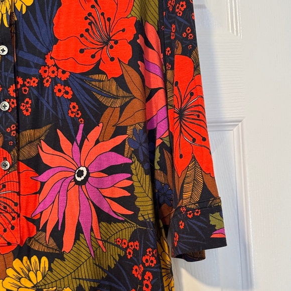 La Prestic Ouiston Floral Multicolor Blouse Women Size 4 (equivalent to an XL) - Picture 6 of 9